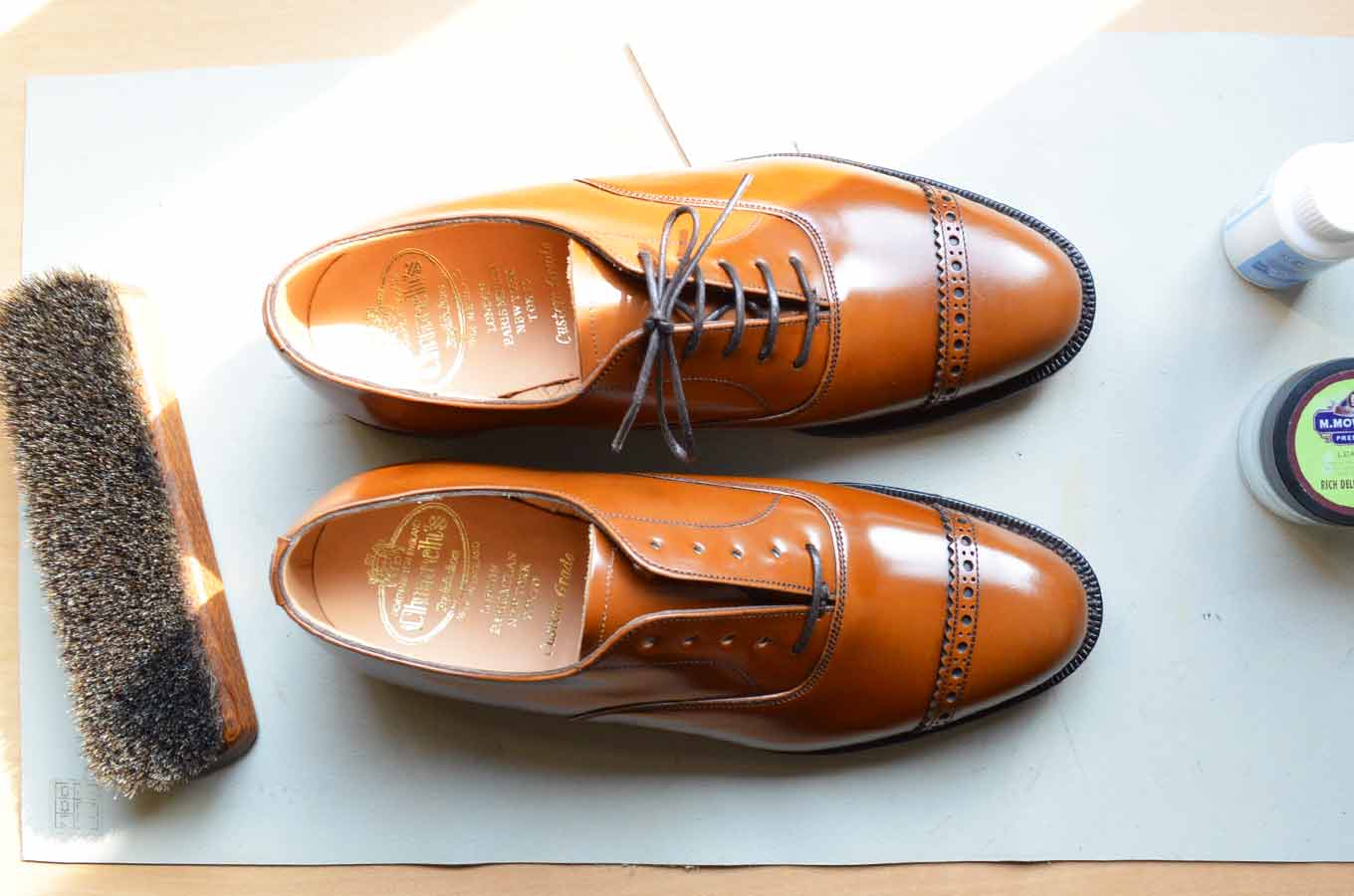 チャーチ・バークロフトのポリッシュドバインダーカーフ英国靴 